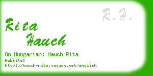 rita hauch business card